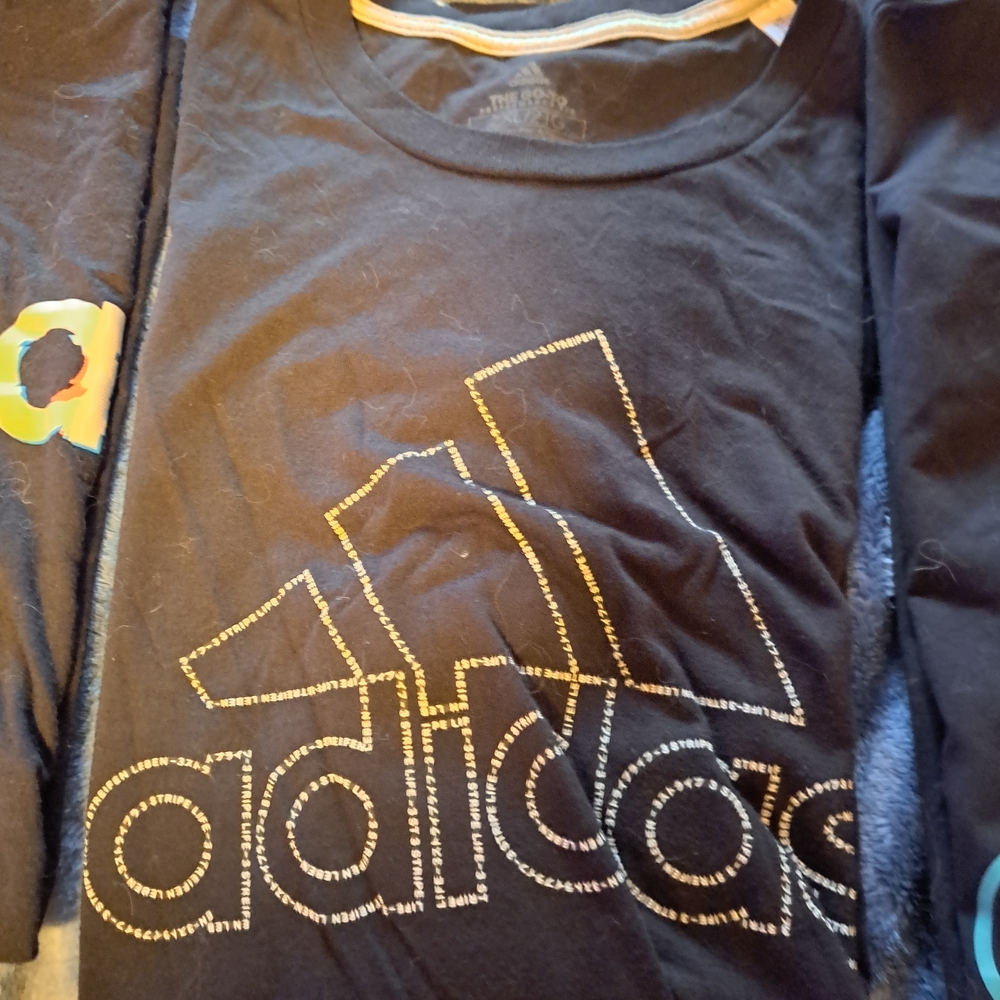 Adidas Black Short Sleeve Tee with Graphic Logo